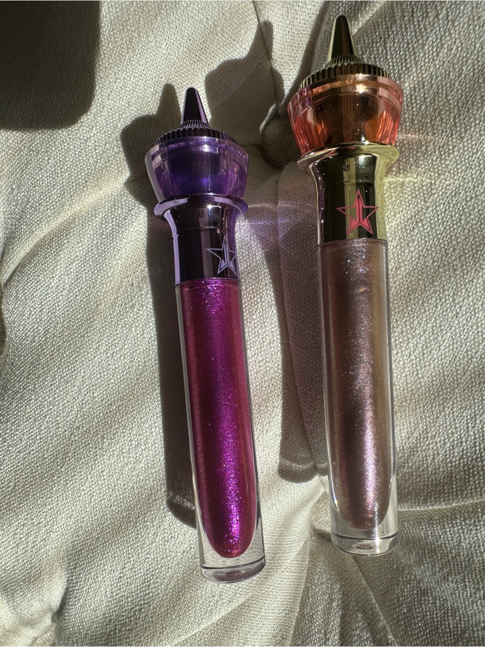 Jeffree Star Metallic Lip Gloss Duo — Vivid Purple & Shimmery Pink
